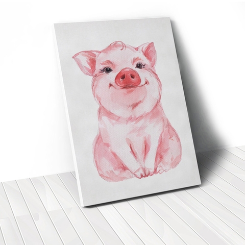 Tranh Pig watercolor