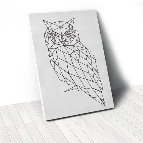 Tranh Owl geometric