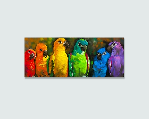 Tranh Parrots, painting, colorful