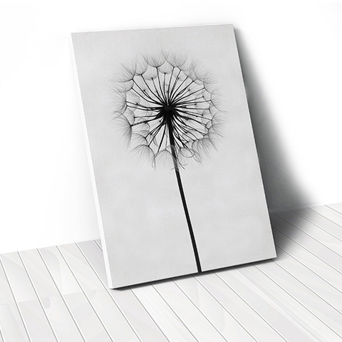 Tranh canvas Dandelion Flower, Black & White