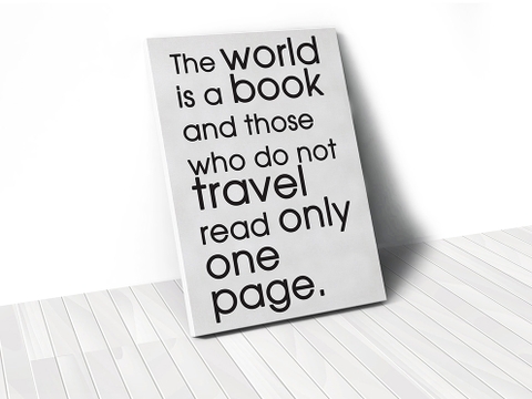 Tranh The world is a book quote