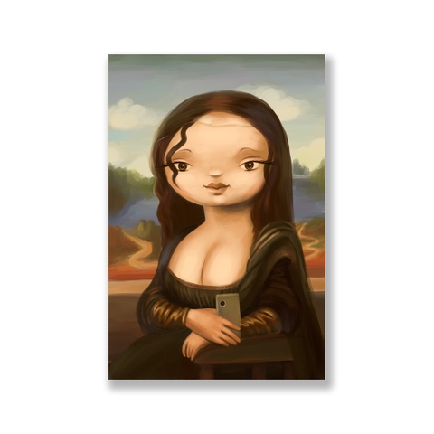 Tranh Mona Lisa stylized, fashion, fun, painting