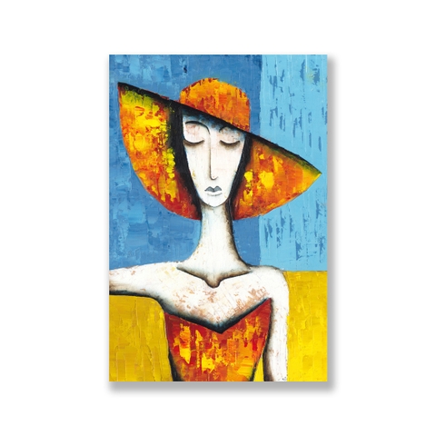 Tranh The girl fashion abstract painting