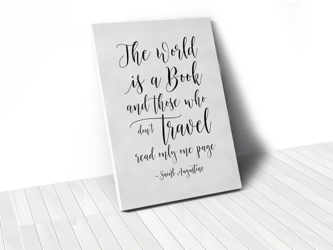 Tranh The world is a book quote
