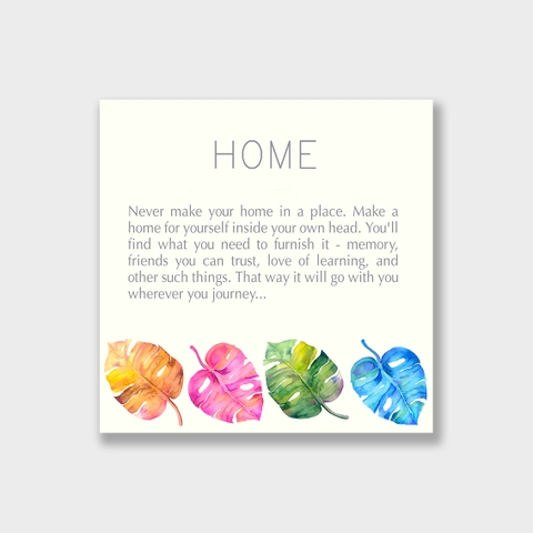 Tranh Home quote, Monstera leaves, Tropical S0157