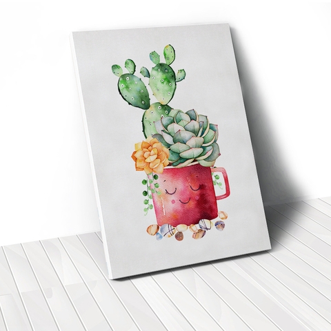 Tranh Cactus watercolor 01