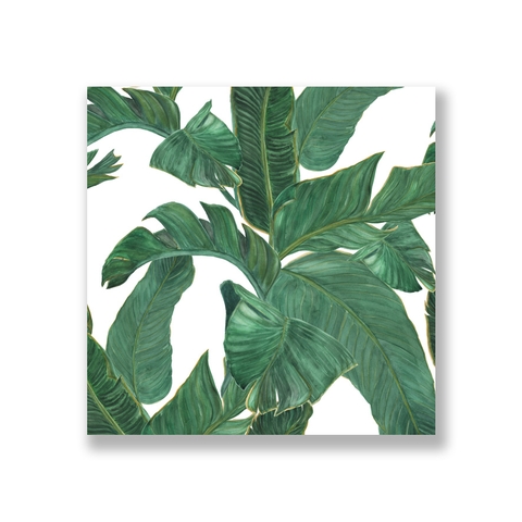 Tranh Watercolor painting Banana leaves