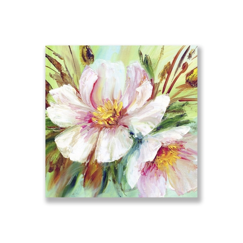 Tranh Pink wild peony  flower painting S0219