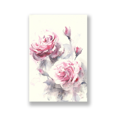 Tranh Roses flower, watercolor painting S0223