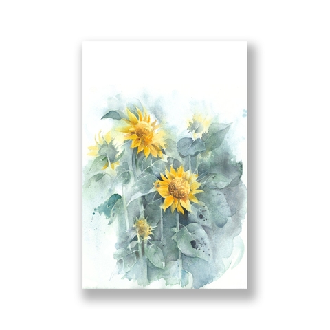Tranh Sunflower watercolor, yellow S0226