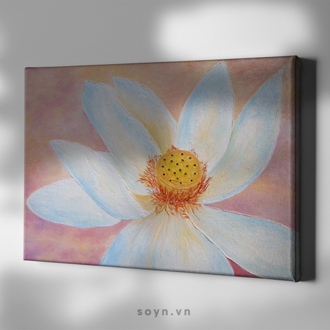 Tranh treo tường Cotton Canvas Flower, Lotus / Hoa sen S0406