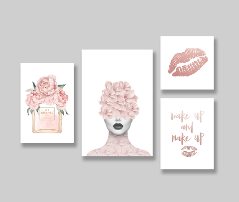 Bộ tranh Lady fashion, Pink, Channel, Lips SE169