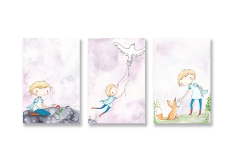 Tranh The little prince watercolor SE191