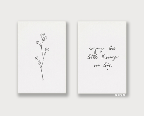 Bộ tranh Flower, Enjoy the litte things, Minimalism SE201