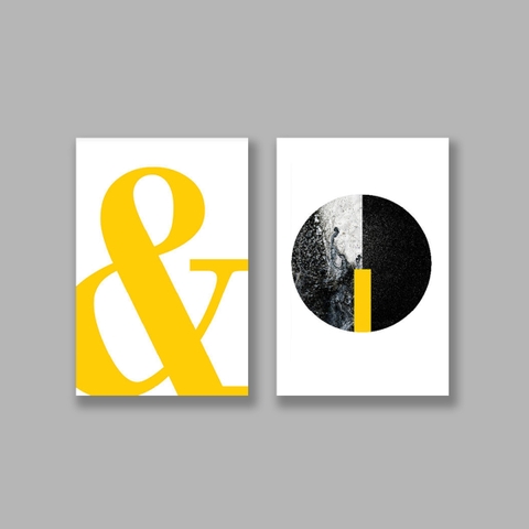 Bộ tranh Yellow, Minimalist, Modern, Ampersand SE223