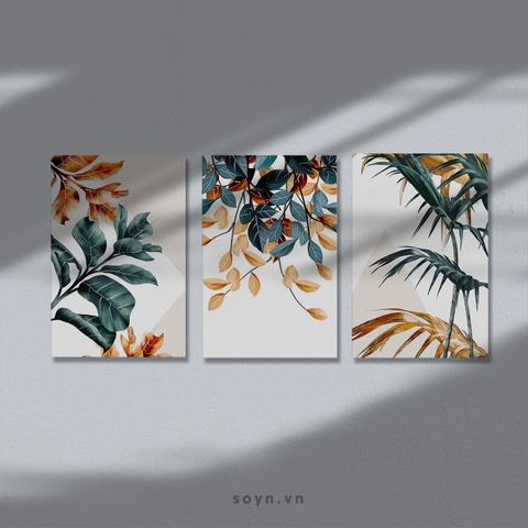 Bộ tranh Botanical, Leaves, Modern Art, SE446