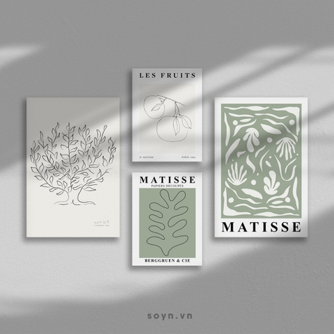 Bộ tranh treo tường phong cách Matisse, Classic, Cổ điển, SE527