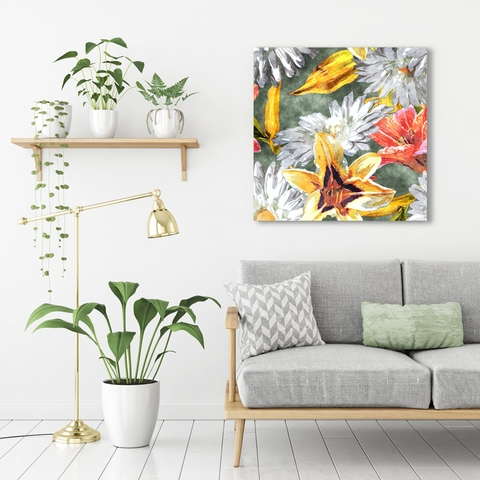 Tranh Tropical pattern painting