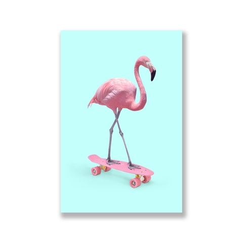 Tranh Flamingo skate