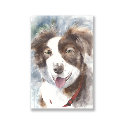 Tranh Dog watercolor painting SN0081