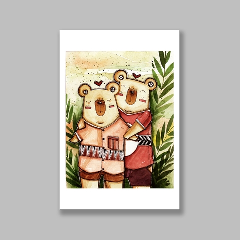 Tranh Couple Bear/ Soyn x Monosketch x Cao Minh Huy