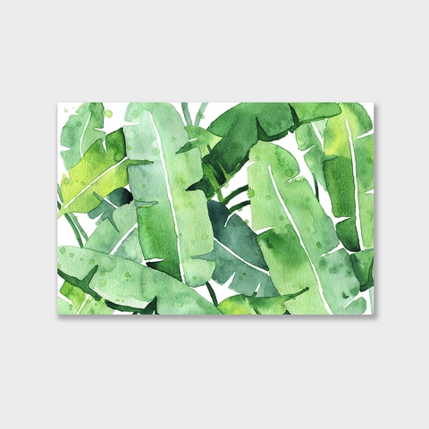 Tranh Banana leaves watercolor