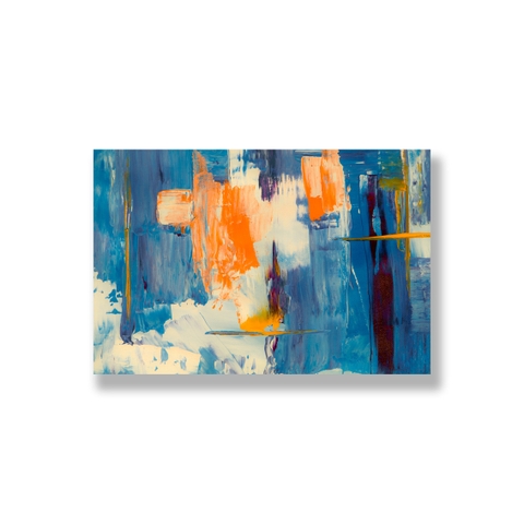 Tranh Abstract painting, color, blue, yellow, orange SU0104