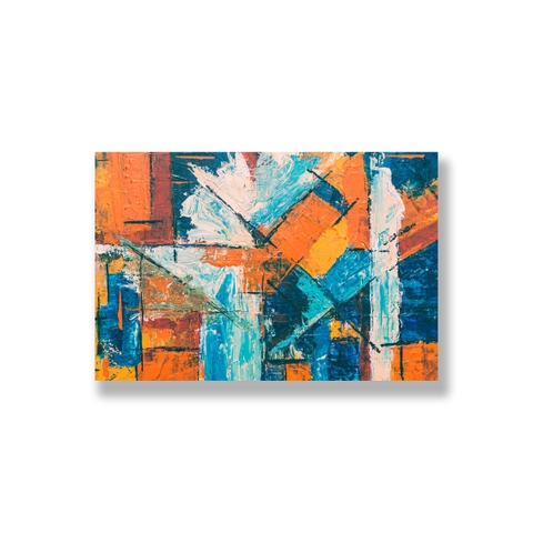 Tranh Abstract painting, blue, yellow, orange SU0105