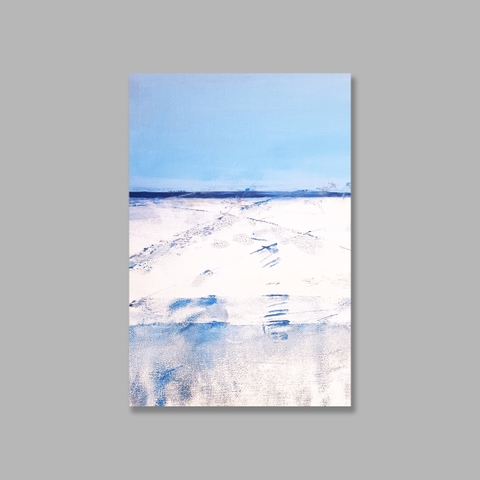 Tranh Abstract, Landscape, Snow, Blue SU0111