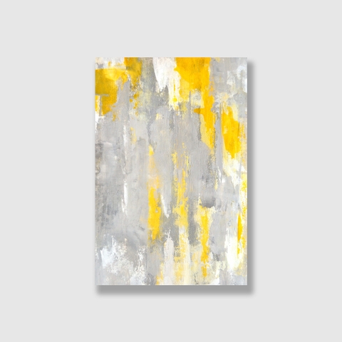 Tranh Abstract Yellow, Grey painting SU0136