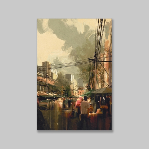 Tranh Market painting