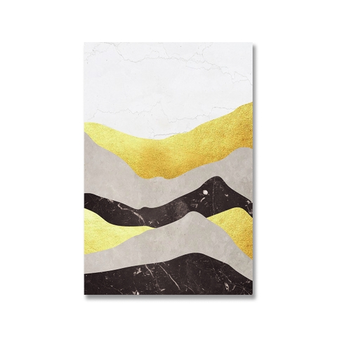 Tranh canvas Abstract Landscape, Mountain, Gold SU0161