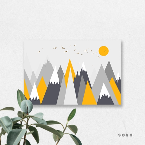 Tranh Geometric, Mountain, Yellow, SU0189