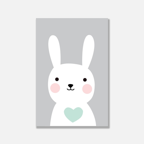 Tranh Rabbit, cool, funny, pastel