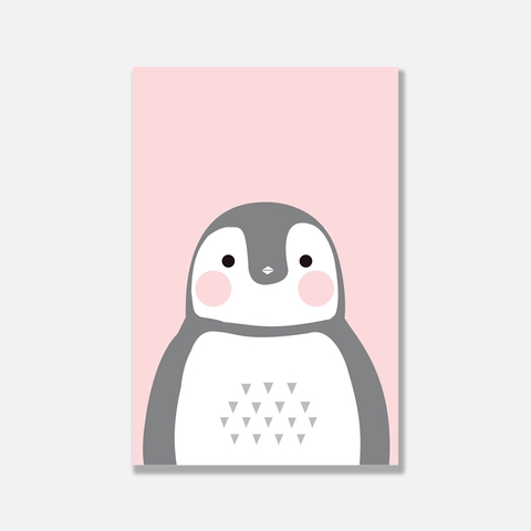 Tranh Penguin, cool, funny, pastel