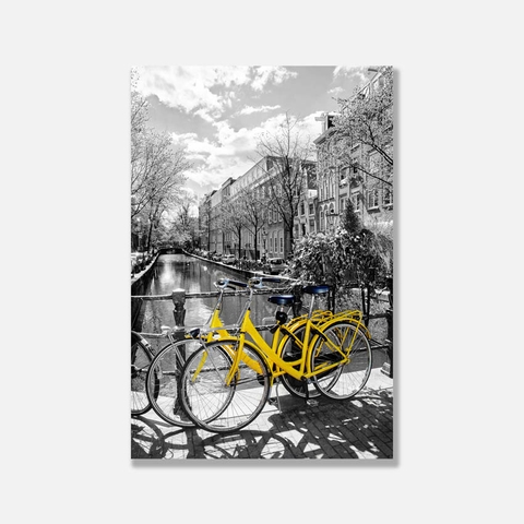 Tranh Yellow bicycle, Holland