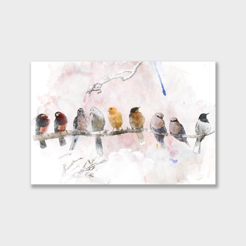 Tranh Birds watercolor