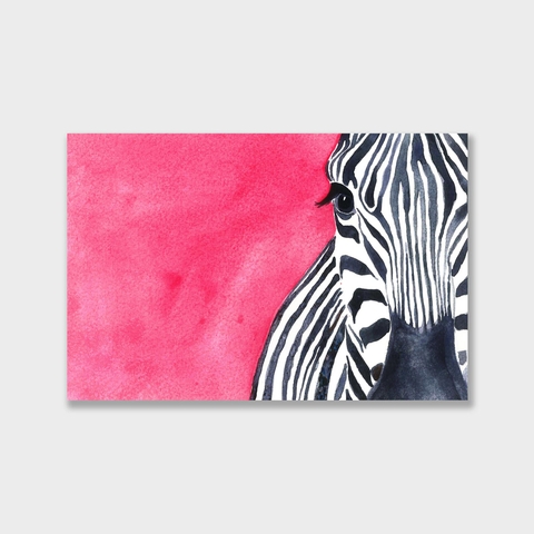 Tranh Zebra, Red background