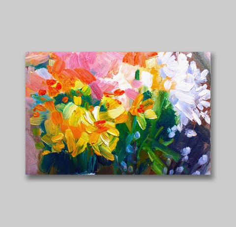 Tranh Flower painting, abstract