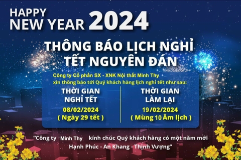 Thông Báo Nghỉ Tết Âm Lịch 2024