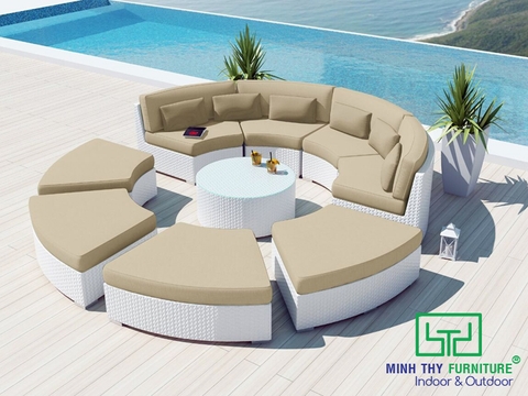 SOFA NHỰA GIẢ MÂY NGOÀI TRỜI MT1A69