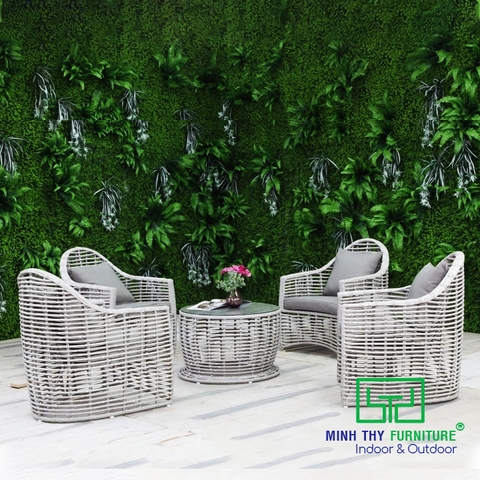 Bàn Ghế Giả Mây Quán Cafe MT2023