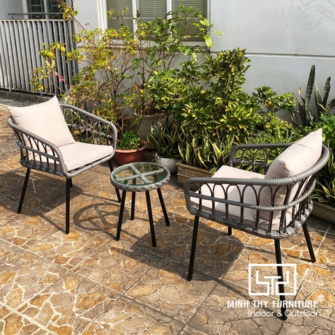 Bàn Ghế Ban Công Nhựa Giả Mây MT2059