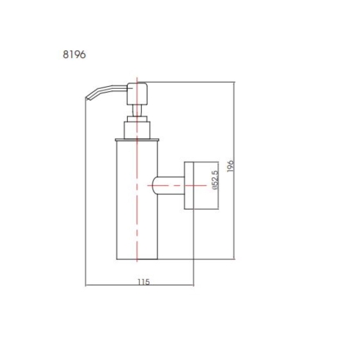 Hộp nhấn xà phòng inox SUS 304 ATMOR model: 8196