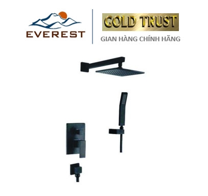 Sen Tắm Âm Tường Màu Đồng Đen EVEREST EV-VĐ08