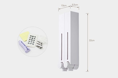 Hộp nhấn xà phòng 2 hộc nhựa ABS ATMOR Model: DH-700-2W