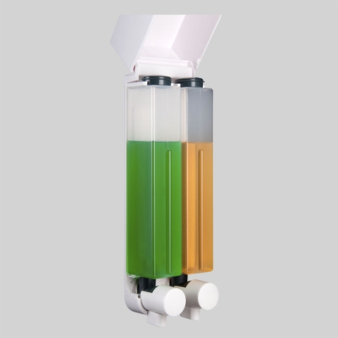 Hộp nhấn xà phòng 2 hộc nhựa ABS ATMOR Model: DH-700-2W