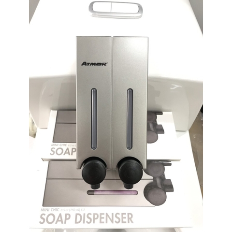 Hộp nhấn xà phòng 2 hộc nhựa ABS ATMOR model: DH-725-2VP