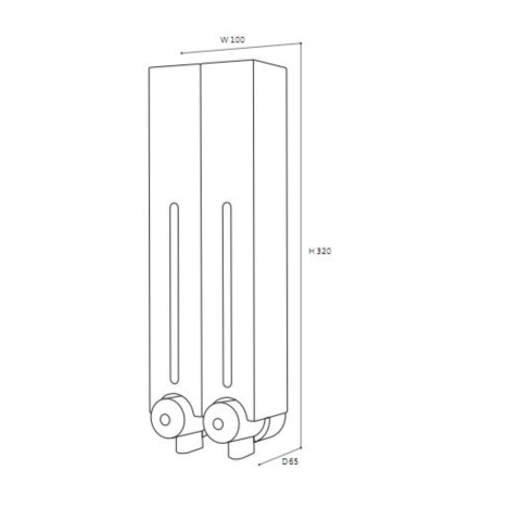 Hộp nhấn xà phòng 2 hộc nhựa ABS ATMOR Model: DH-700-2VP