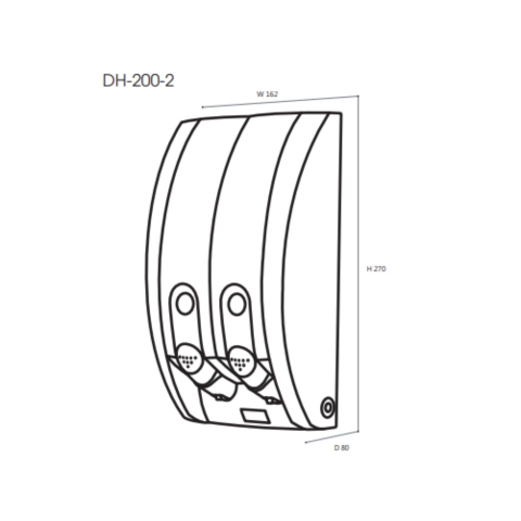 Hộp nhấn xà phòng 2 hộc nhựa ABS ATMOR model: DH-200-2